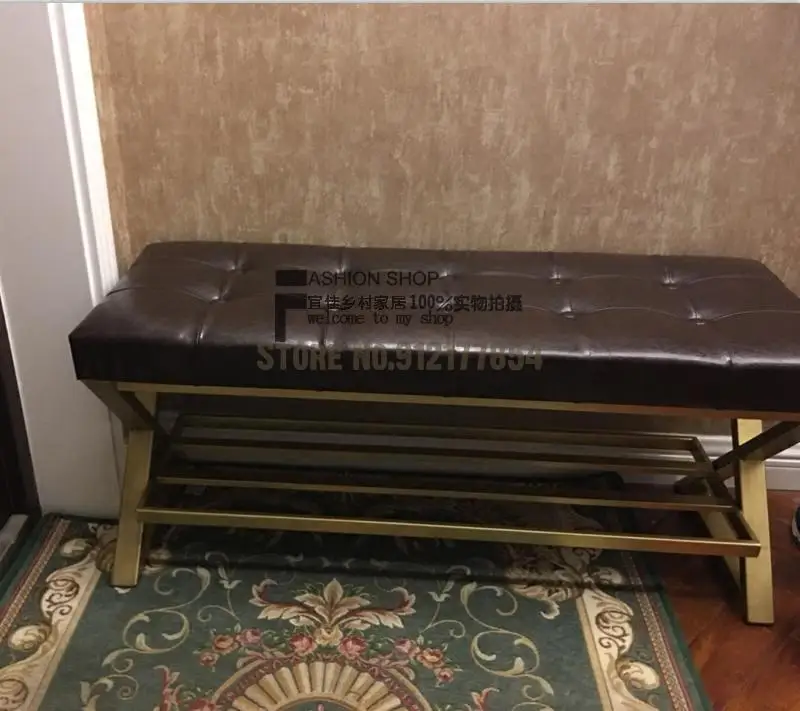 Скандинавский креативный стул для смены обуви тканевый магазина одежды дивана