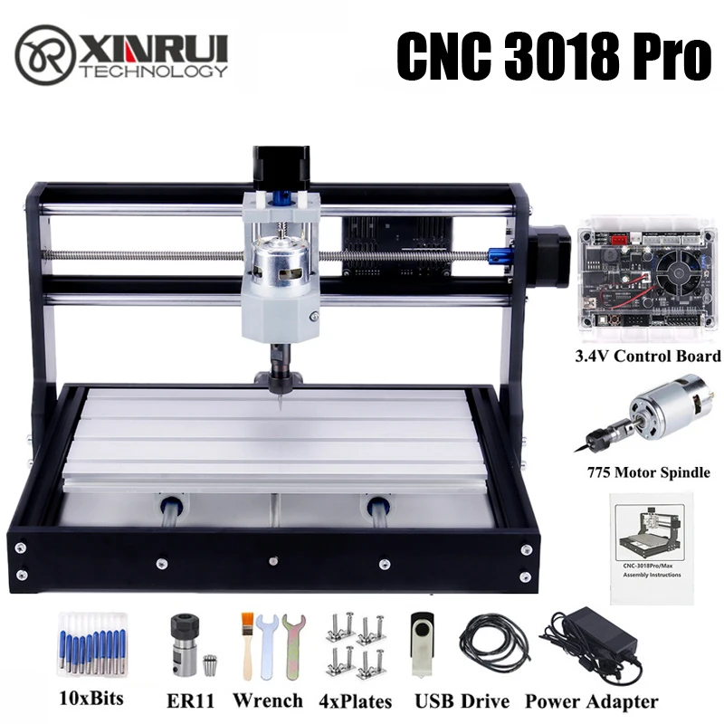 Лазерный гравер CNC3018 фрезерный гравировальный станок деревообрабатывающий с ЧПУ