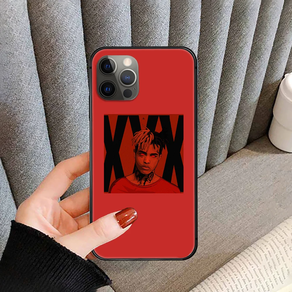 

XXXTentacion Phone Case Cover For Iphone 5 5S 6 6S PLUS 7 8 11 12 Mini X XR XS PRO SE 2020 MAX black Back 3D Bumper Pretty Cell