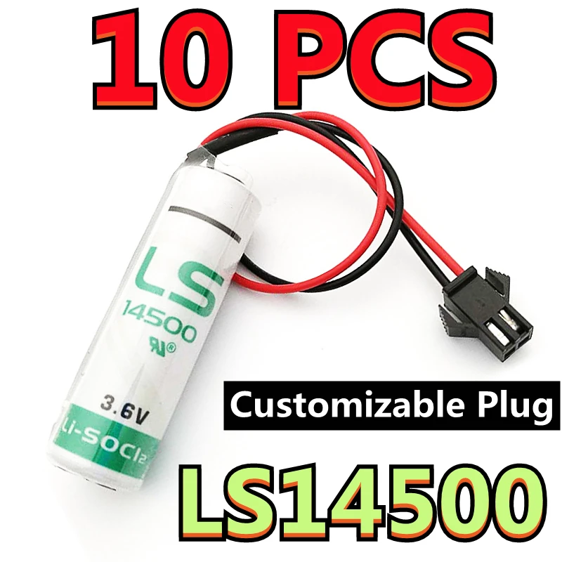 10 шт. новые оригинальные литиевые аккумуляторы SAFT LS14500 AA 3 6 В 2600 мАч с разъемами |