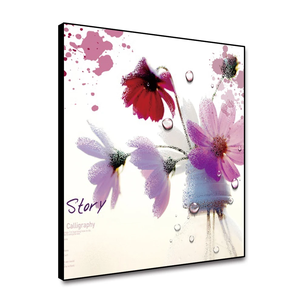 Холст красивые цветы декоративная каллиграфия художественные настенные картины