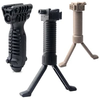 nylon grip bipod paintball airsoft bracket 20mm rail adapter swing head mount tactical rifle rack assist hunting accessories