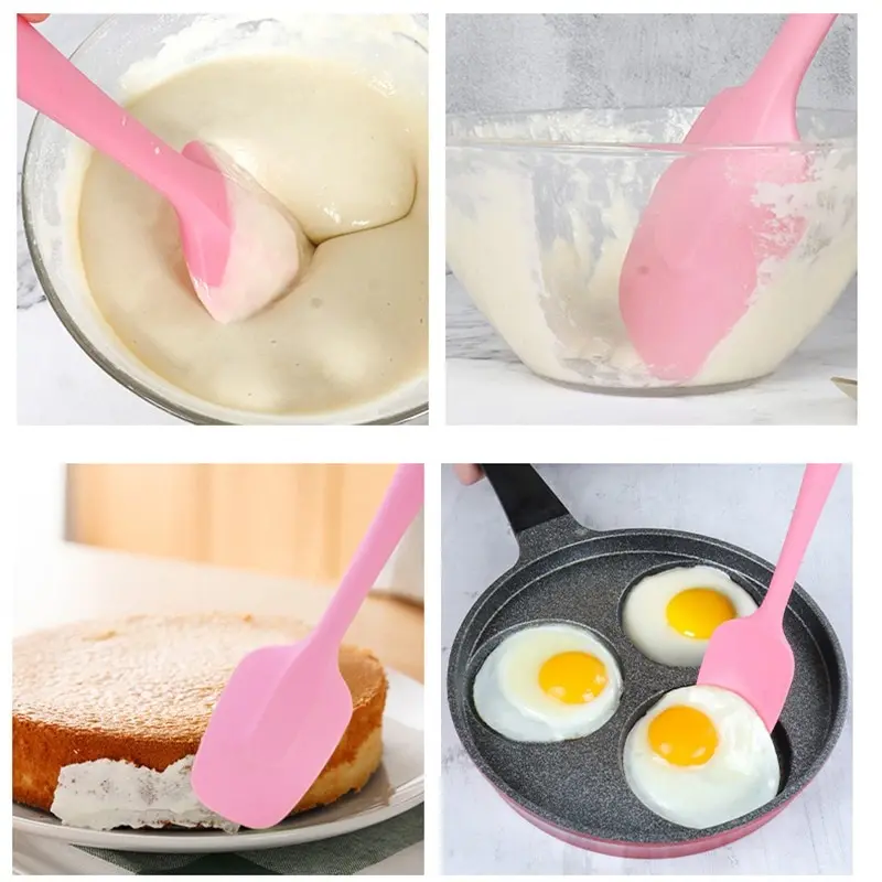 

21CM Hot Universal Heat Resistant Integrate Handle Silicone Spoon Scraper Spatula Ice Cream Cake Kitchen Tool Utensil