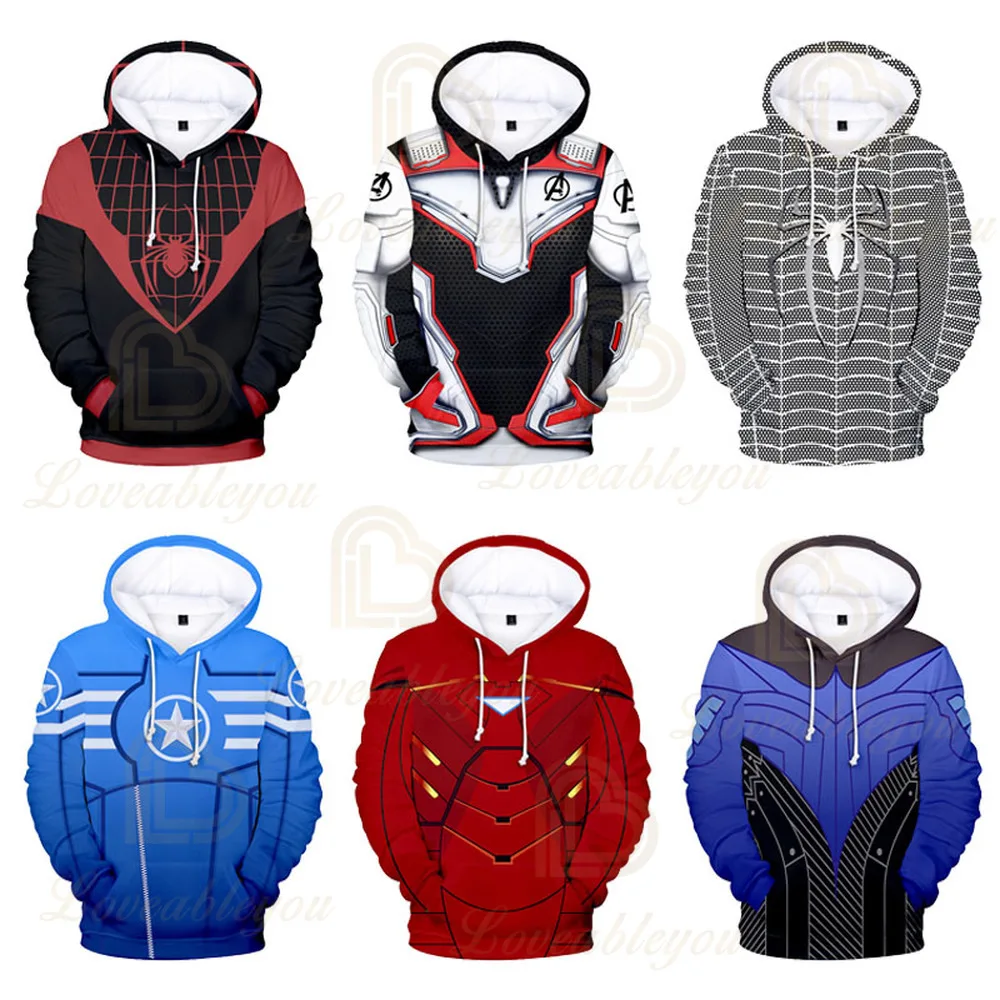 Мстители 4 Человека паука косплей квантовая толстовка детские толстовки мужская