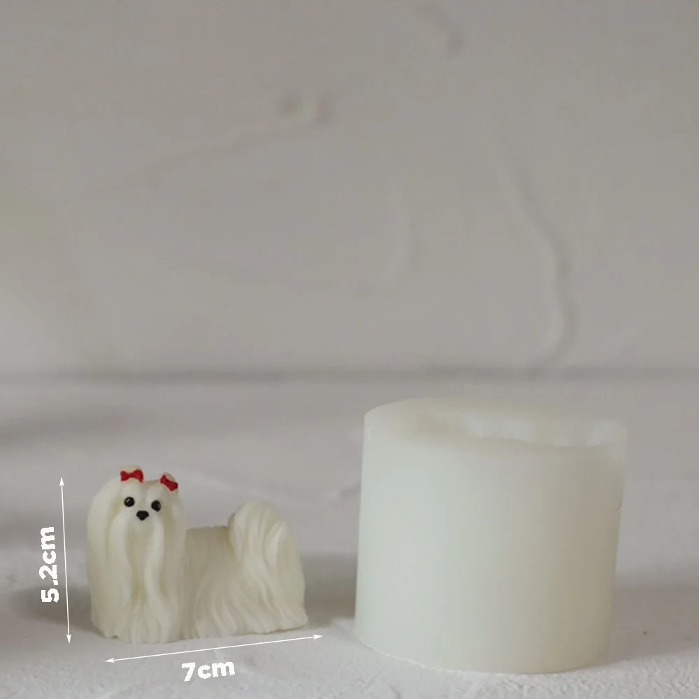 3D Cyte в форме щенка силиконовая форма для свечей изготовления мыла виде
