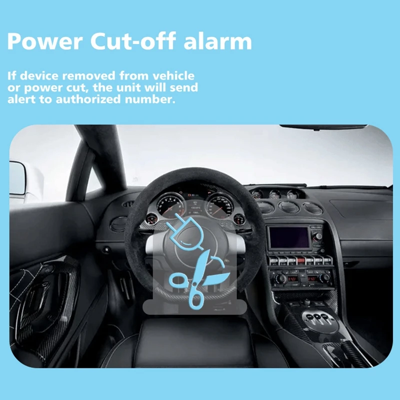 

GT06 GPS Tracker LBS Car Locator Remote Control Cut Off Power/Fuel Car Alarm GPS Tracking Monitor with Microphone