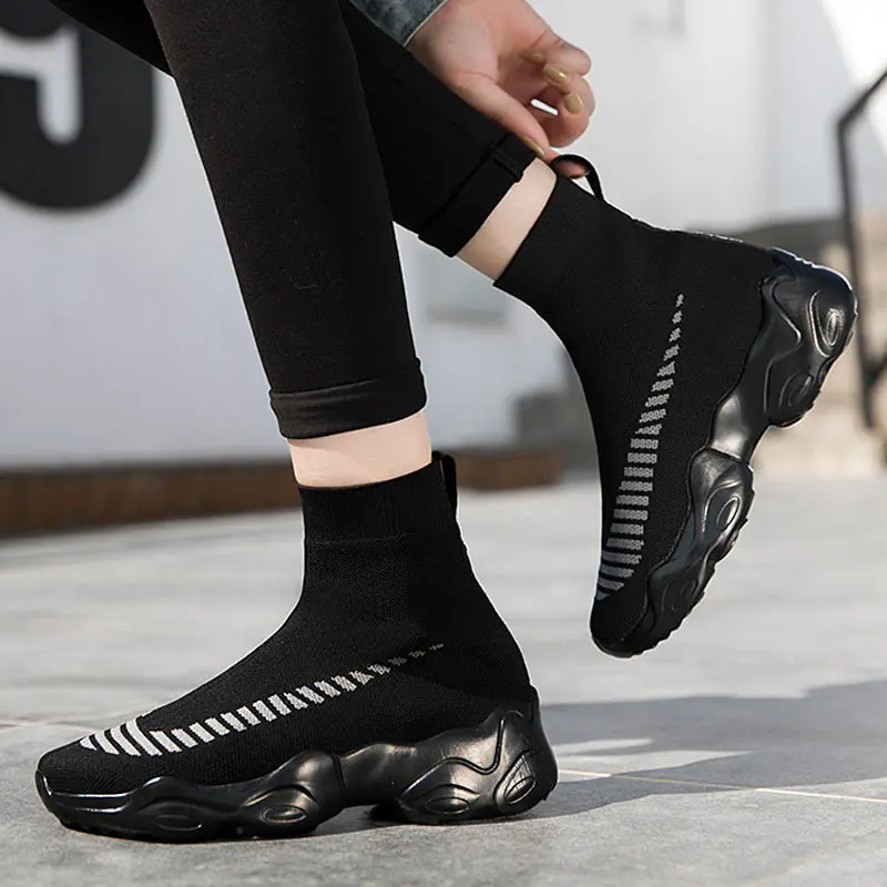 Sneakers Male Socks Shoes Women Running Couple Men's Thick Bottom Sock Boots Size 45 Outdoor Fashion Casual Female Sports Shoes