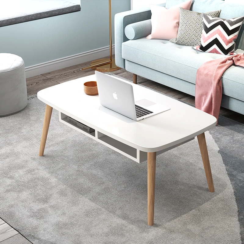 Современный маленький чайный столик из натуральной древесины в скандинавском