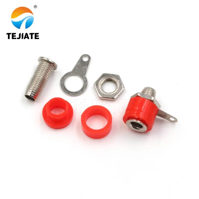 10PCS Banana Binding Post 4MM Lantern Head Test Terminal Tetrahedral Plug/Socket Power Adapter Electronic Connector | Обустройство