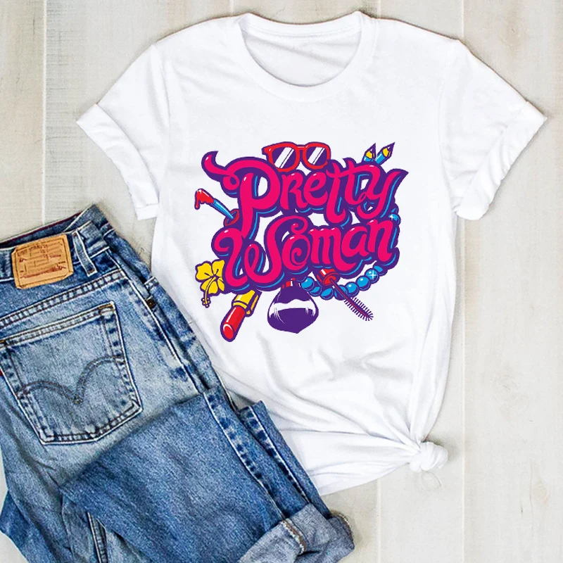 

Women Lady Fingernail Fashion Cartoon Print Printed Ladies Summer T Tee Tshirt Womens Female Top Shirt Clothes Graphic T-shirt