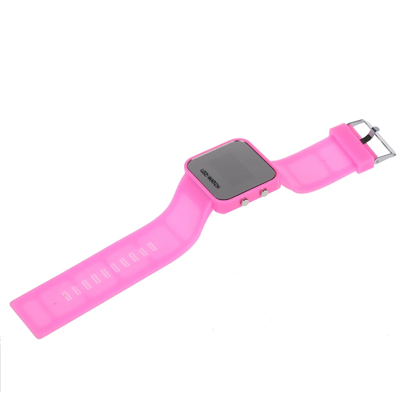 AAAE топ-розовый роскошный спортивный стиль светодиодный цифровые часы зеркальная