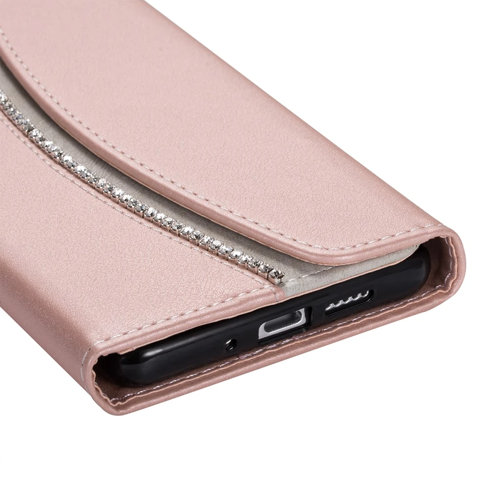 LLZ. Чехол-книжка PU Стразы ТПУ Магнитный чехол-кошелек для huawei Mate20 P20 P30 Proe P9 P10 Lite Nova 4e Psmart кожаный чехол