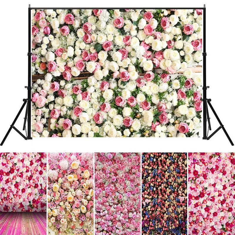 225*150cm Flower Wall Theme Photography Background Children Taking Photo Backdrop Cloth Wedding Decoration Canvas Painting | Дом и сад