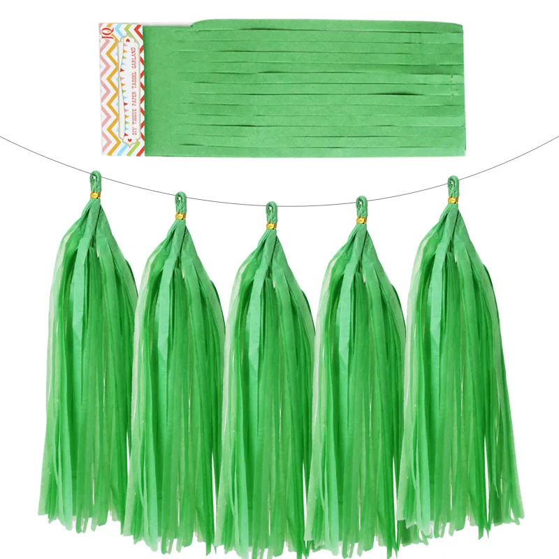 Green 25 шт./лот = 5 сумки 14 ''тонкая глянцевая бумага Фольга лента-гирлянда из белого золота 22 Цвета на свадьбу, день рождения, детский душ вечерние украшения - Цвет: Green