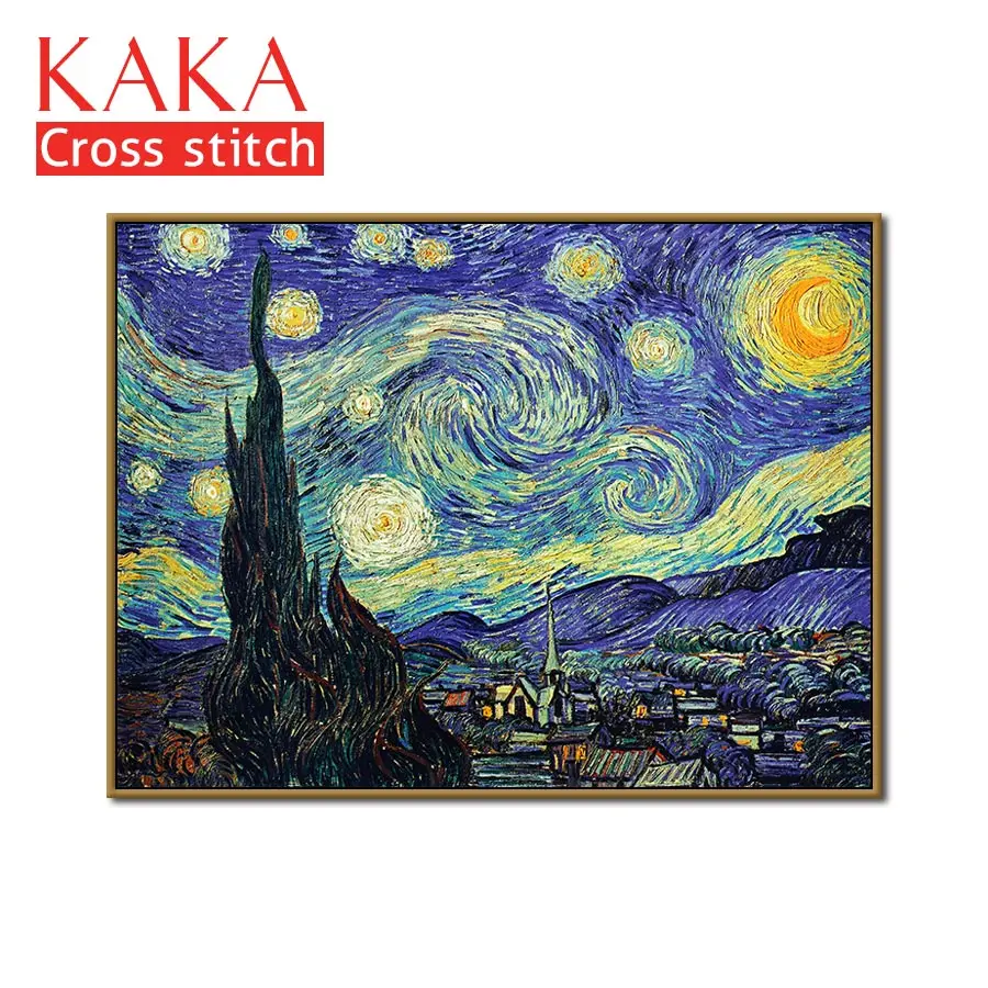 

Cross stitch kits,Embroidery needlework sets with printed pattern,11CT-canvas for Home Decor Painting,Landscape Full NCKS049