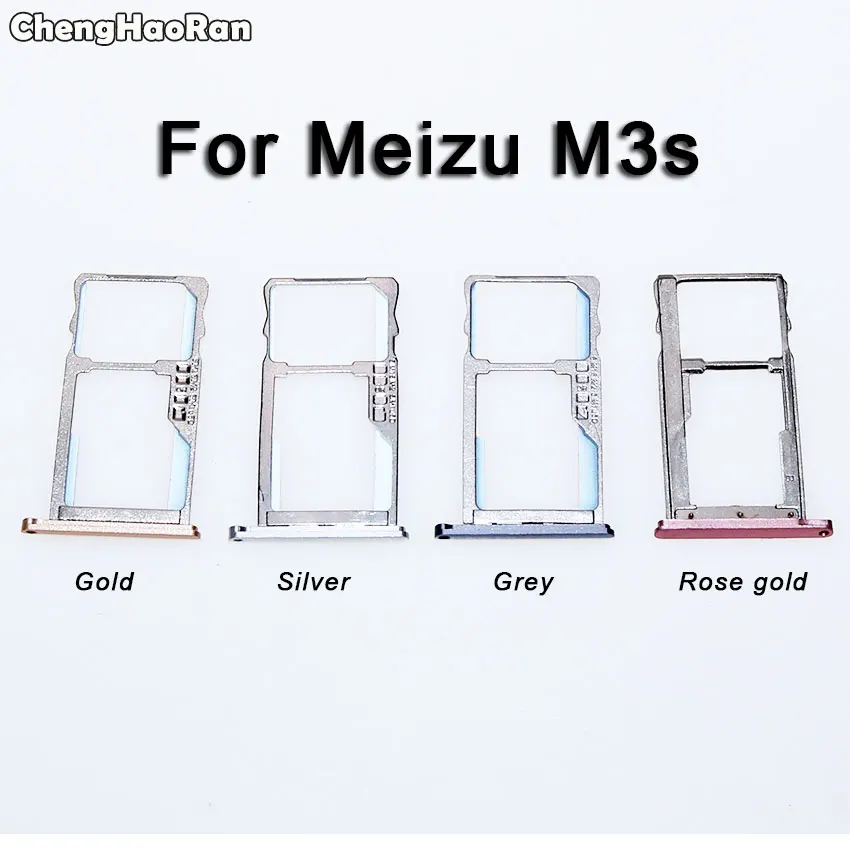ChengHaoRan для Meizu M1 M2 M3 M3S M5 M5S M6 держатель лотка для sim-карты слот адаптер разъем две sim-карты Замена для Meilan 1 2 3 3s 5