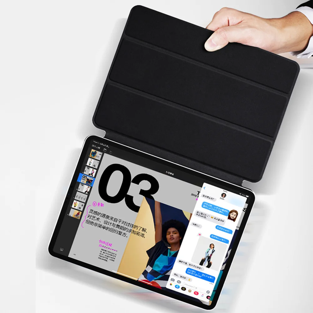 Ультратонкий Магнитный чехол книжка для iPad Pro 2018 9 дюйма с поддержкой