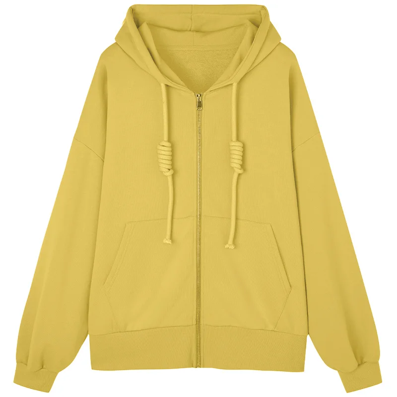 

Hooded sweater women's spring new style slim loose all-match casual short jacket hoodie