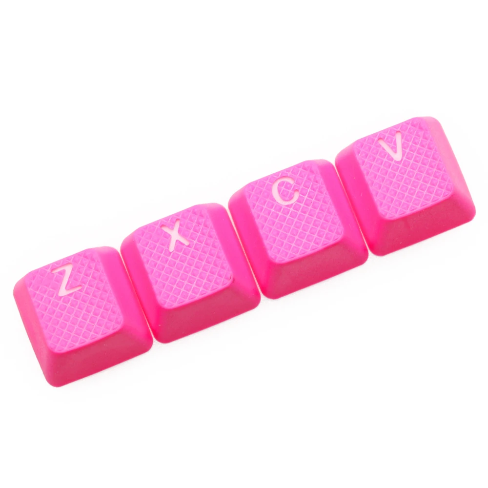 Taihao резиновые игровые колпачки набор Прорезиненные Doubleshot Cherry MX OEM профиль 4 ключа zxcv пурпурный светло-голубой неоновый желтый неоновый зеленый