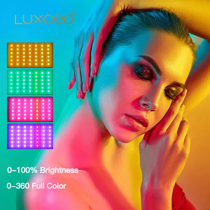 Панель для видеосъемки LUXCEO P3 RGB 7 Вт 2500K 6500K малый размер освесветильник фотосъемки