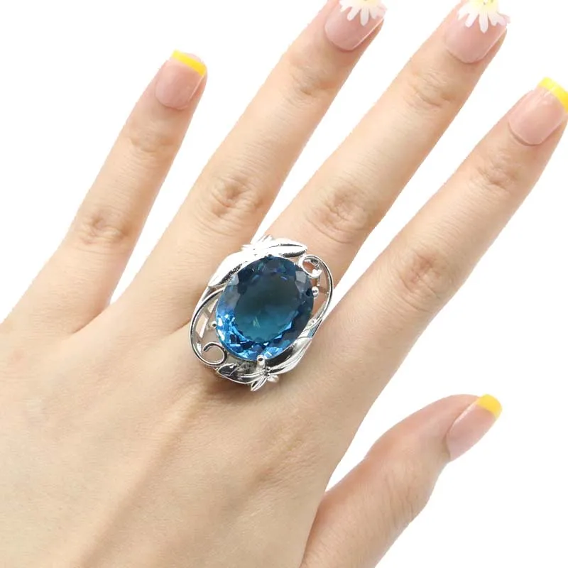 32x25 мм Романтический Большой овальный драгоценный камень сделанный из