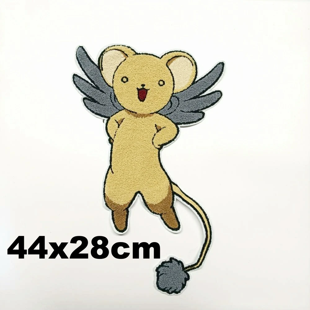 

Design large embroidery big flying mouse wings feather animal cartoon patches for clothing HE-3246