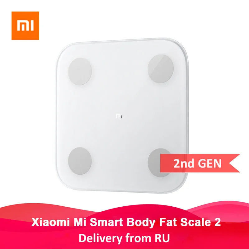 Оригинальные весы Xiaomi Mi Smart Scale 2 для измерения жира тела с приложением Mifit и