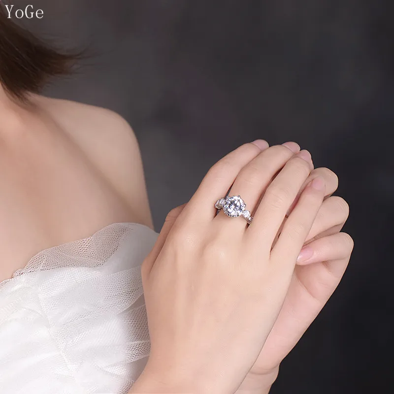 YoGe ювелирные украшения R0994C Роскошные Модные CZ Большой Камень Свадебные вечерние