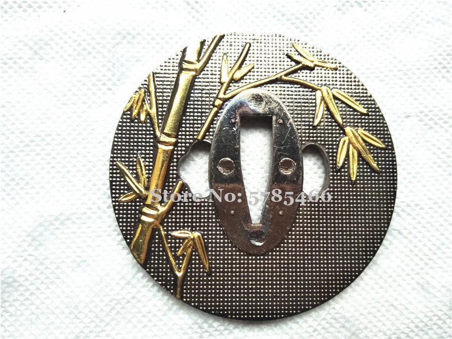 Бамбуковая тема Металлические ремесла Kirsite Меч охранник для Катаны/вакидзаси