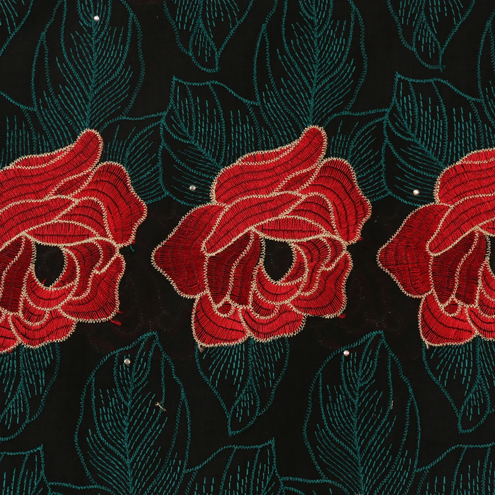 Вышивка африканская швейцарская вуаль кружевная ткань винный бордовый цвет 2020