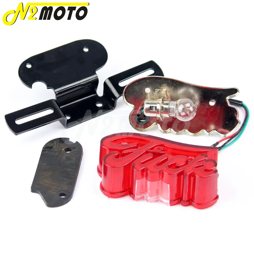 Универсальные Задние фонари для мотоцикла в стиле ретро подсветка номерного