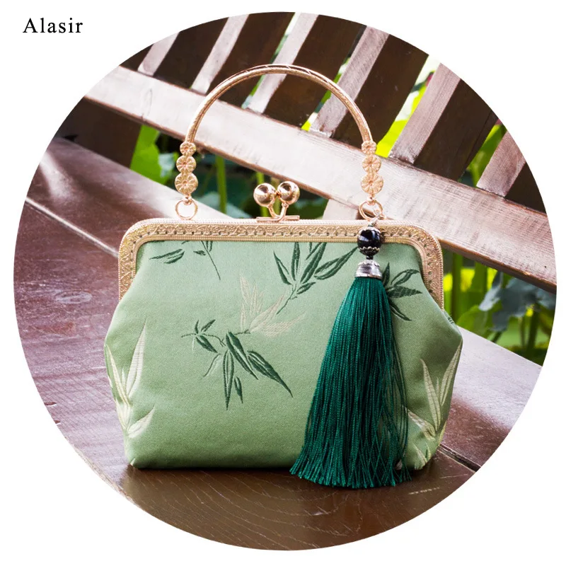 Alasir шелковые женские сумки в китайском стиле оправа тоут с вышивкой элегантный