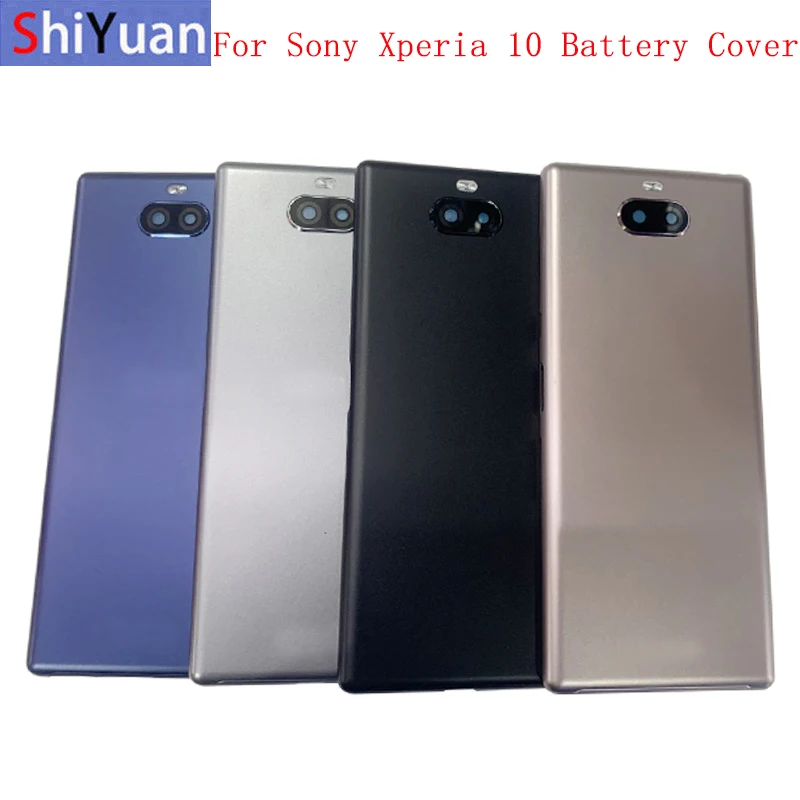 

Battery Case Cover Rear Door Housing Back Case For Sony Xperia 10 10 Plus Battery Cover Camera Frame Lens with Logo