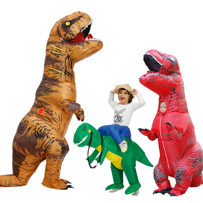Фото Надувной Динозавр для взрослых и детей талисман косплея вечернее игровое платье