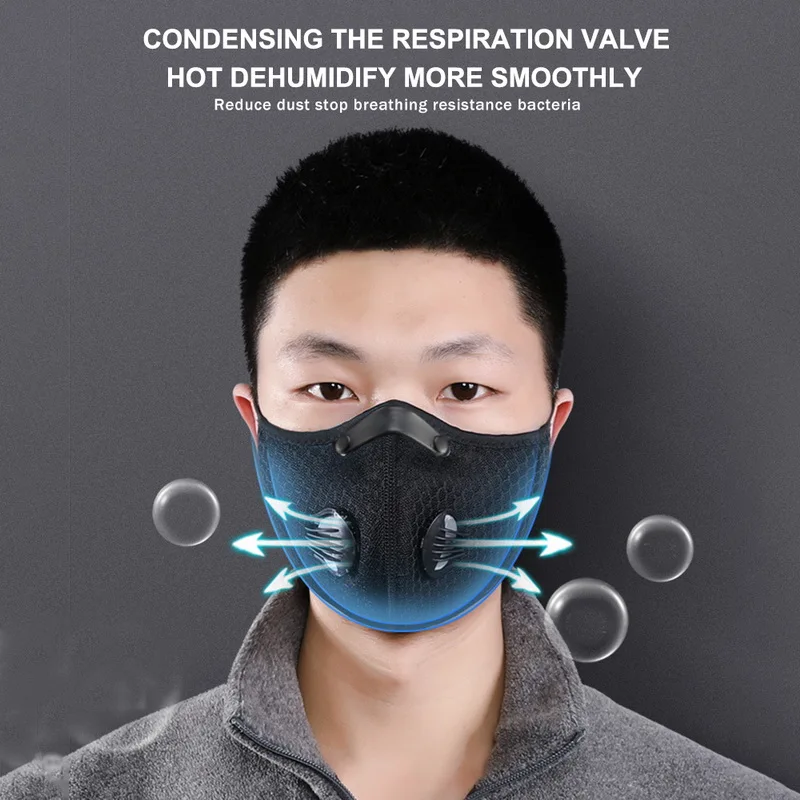 Противозагрязняющие маски для лица езды на велосипеде Пылезащитная маска защита