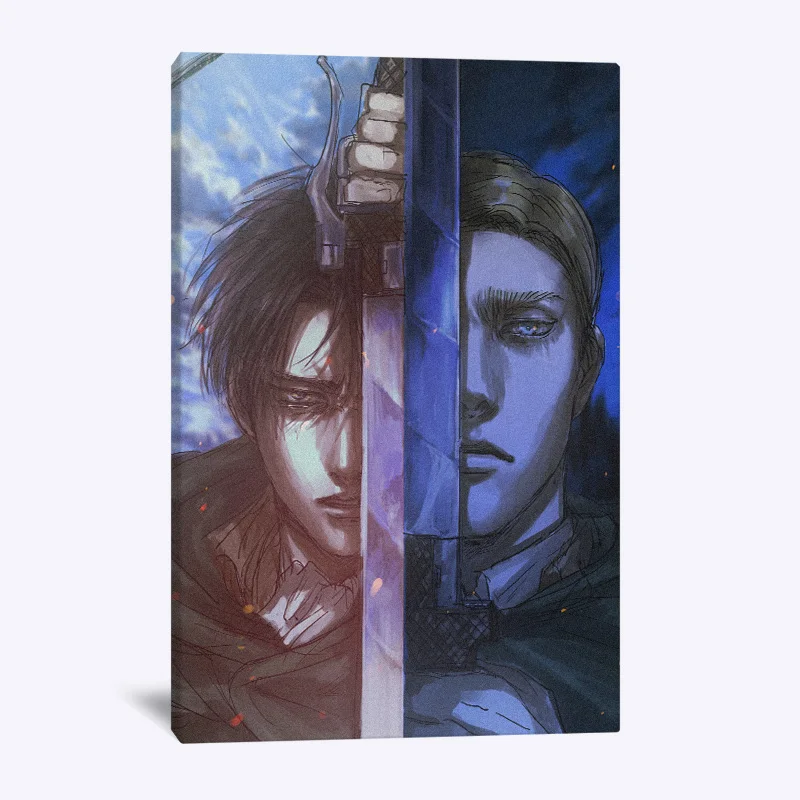 

Shingeki No Kyojin Levi Erwin Smith Canvas Wall Art Decoration Poster Prints for Living Room Home Bedroom Decor Painting
