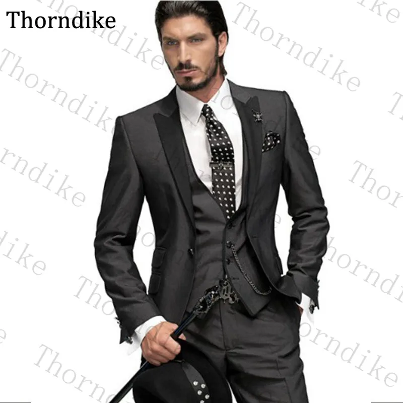 Thorndike итальянский красочный классический фиолетовый смокинг платье для жениха