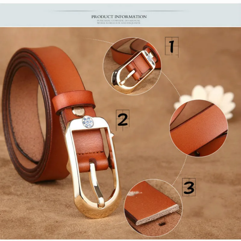 Women Antique Genuine Leather Belt Metal Buckle Jeans Strap Alloy Buckles Design Casual designer belts women's g54789