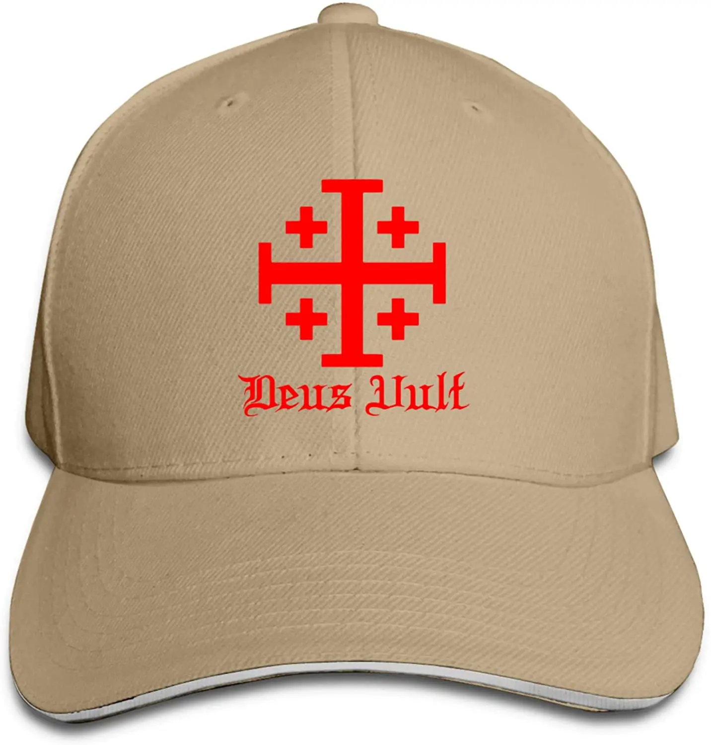 

Deus Vult Sandwich Hat Printed Baseball Cap Headgear Unisex Outdoor Casquette Black