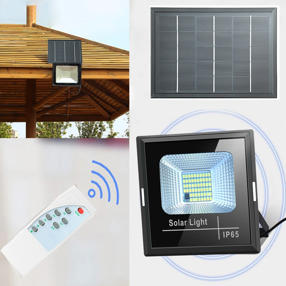 

solar panel light remote led light extension cable outdoor waterproof wall lamp sunlight powered for garden yard street camping