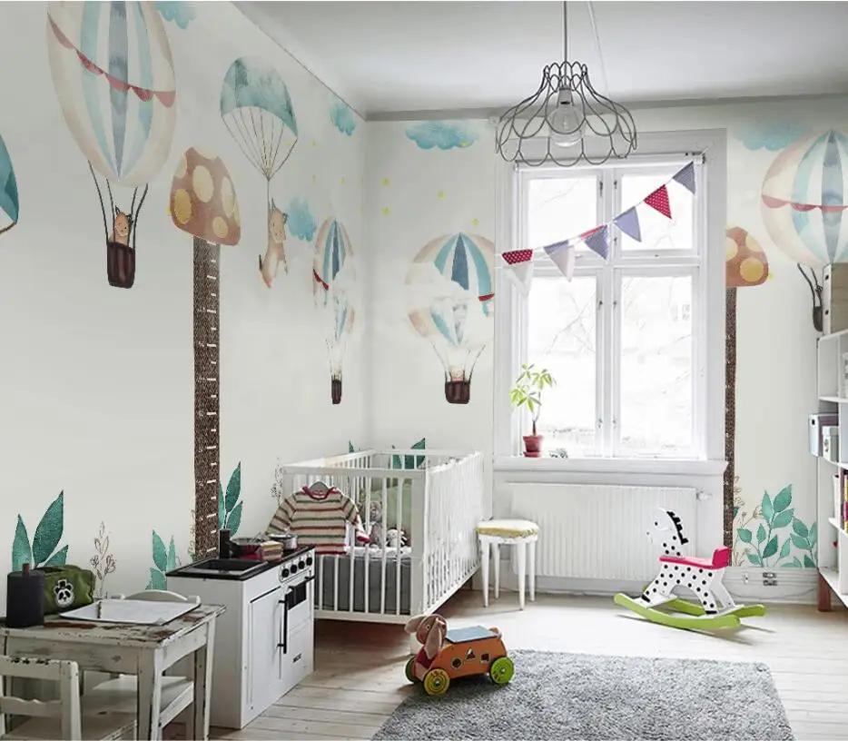 Пользовательские фото обои CJSIR ручная роспись детская комната воздушный шар