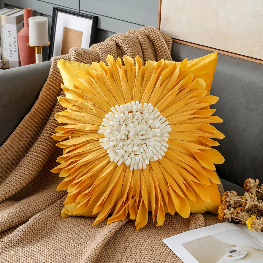 

Nordico Sofa Cushion Cover Cojines Flower Pillow Case 45x45cm Housse De Coussin Home Decor Fundas Para Cojin Capa Almofada