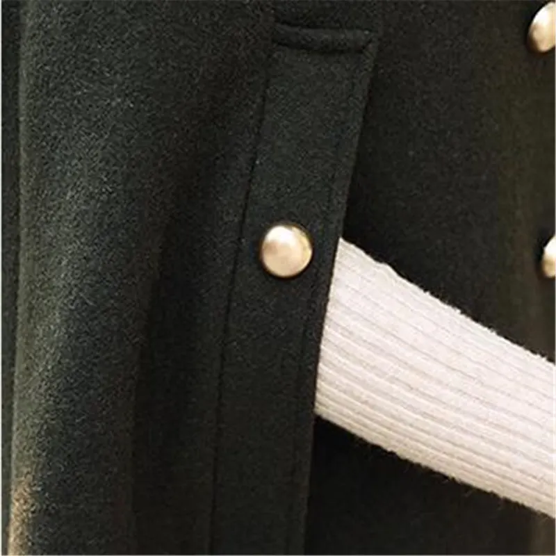 Новый осенне-зимний шерстяной плащ куртка женская одежда высокого качества
