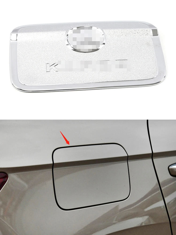 

For Skoda Karoq 2017 2018 2019 2020 Car Fuel Tank Cap Cover Panel Trims Frame Stainless Steel Chrome Interior Accessories