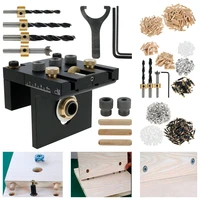 3 in 1 pocket hole jig kit adjustable wood dowel jig drill kit hole drilling guide positioner punch locator woodworking tool