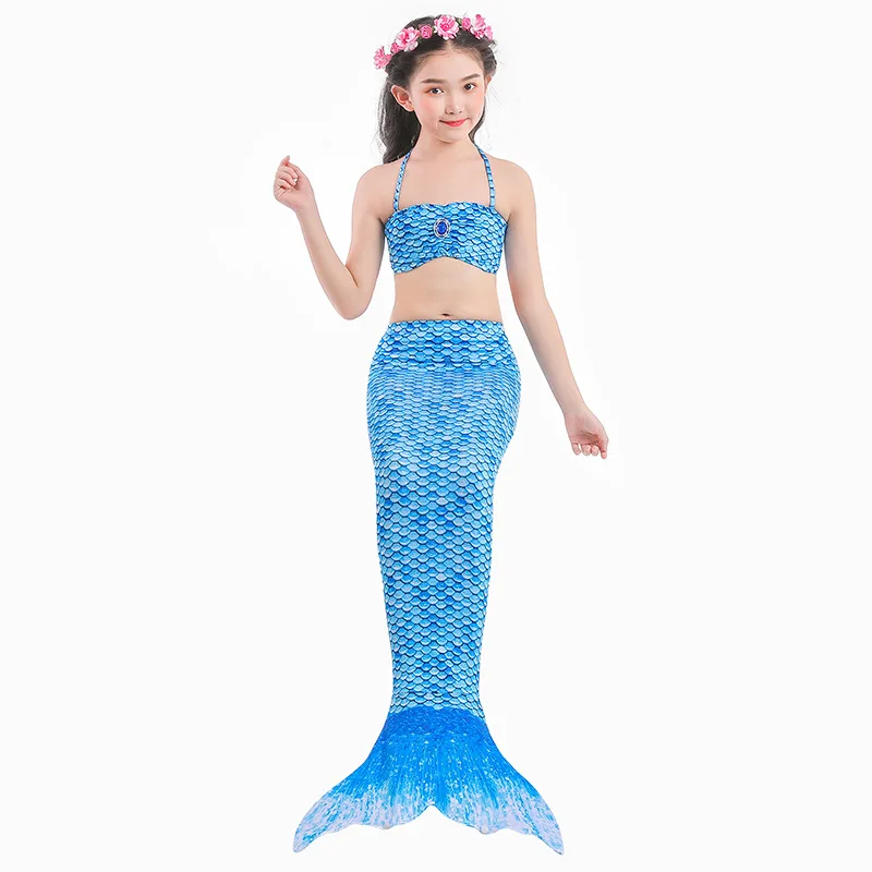 Girls Mermaid Tails Swimming Dresses Cosplay Costume Beach Clothes Little Children Swimsuit for Kids Swimmable Costumes | Спорт и