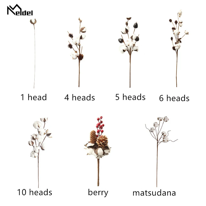 Цветочный букет из сушеного хлопка искусственный цветочный наполнитель