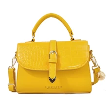Luxury Leather Handbags Women Messenger Bags Designer Alligator Shoulder Crossbody Bag Female Clutch Purses Top-handle Hand Bag