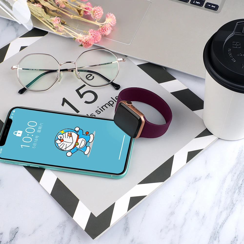 Ремешок силиконовый для Apple Watch band 49 мм 45 41 40 44 браслет iWatch Series 7 6 8 4 5 SE 38 42 - купить по