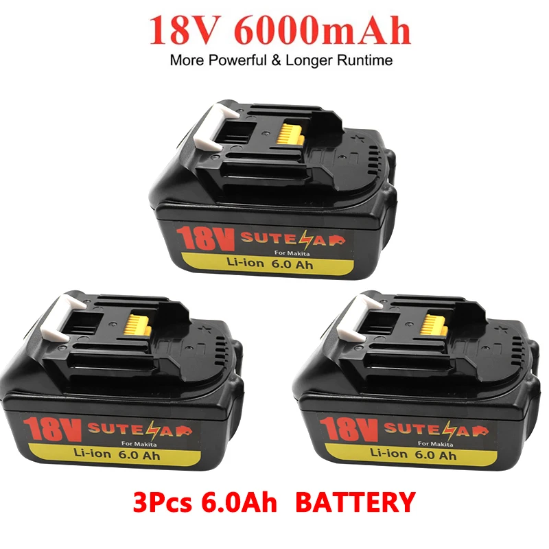 Перезаряжаемые литий-ионные батареи BL1860 18В 6000 мАч для Makita аккумулятор 6Ah BL1840 BL1850